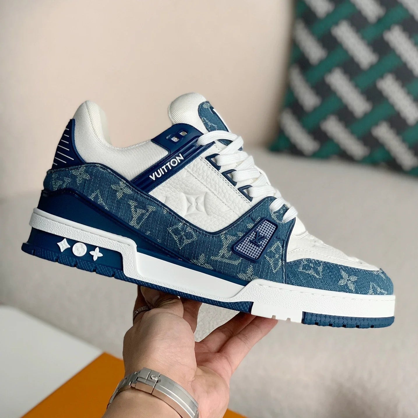 Louis Vuitton LV Trainer Sneaker Monogram Denim