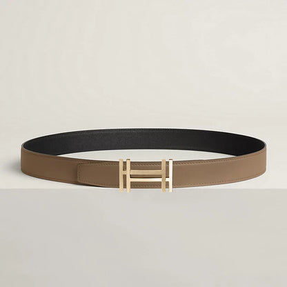 H au Carre belt buckle & Leather strap 32 mm