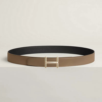 Hisseo belt buckle & Reversible leather strap 32 mm