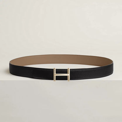 Hisseo belt buckle & Reversible leather strap 32 mm