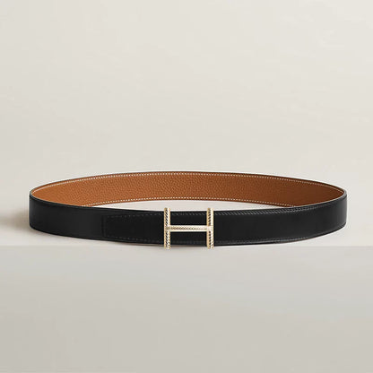 Hisseo belt buckle & Reversible leather strap 32 mm