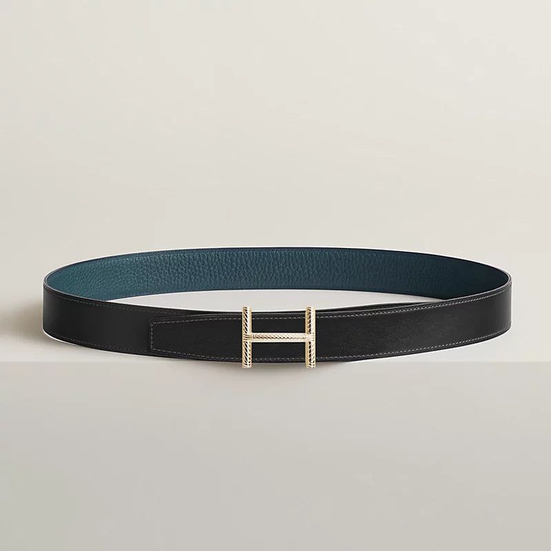 Hisseo belt buckle & Reversible leather strap 32 mm