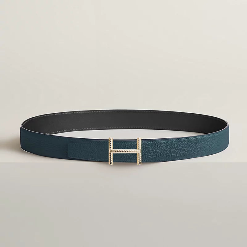 Hisseo belt buckle & Reversible leather strap 32 mm