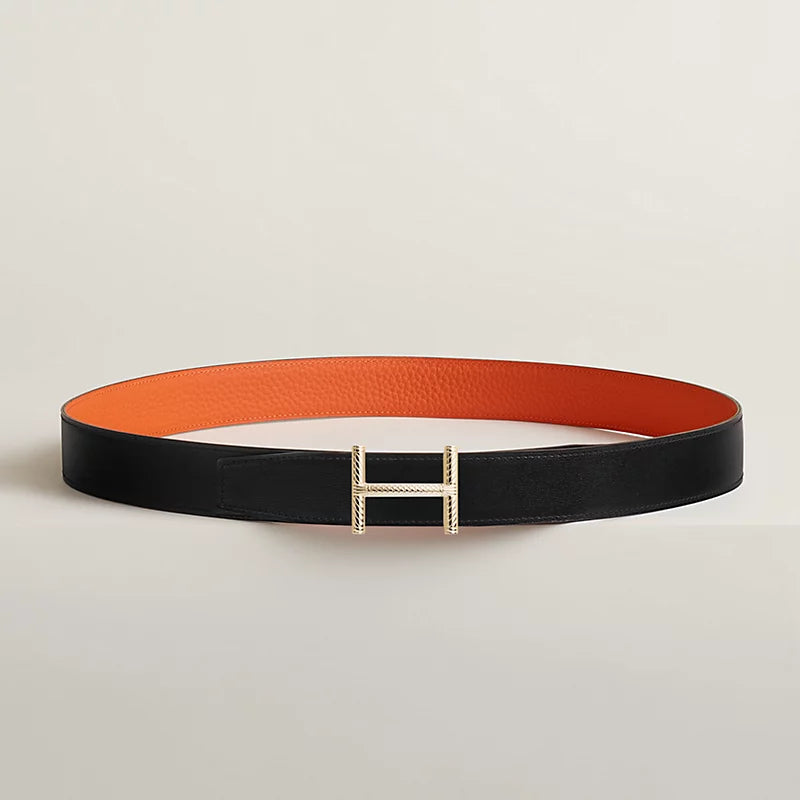 Hisseo belt buckle & Reversible leather strap 32 mm