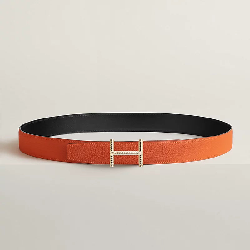 Hisseo belt buckle & Reversible leather strap 32 mm