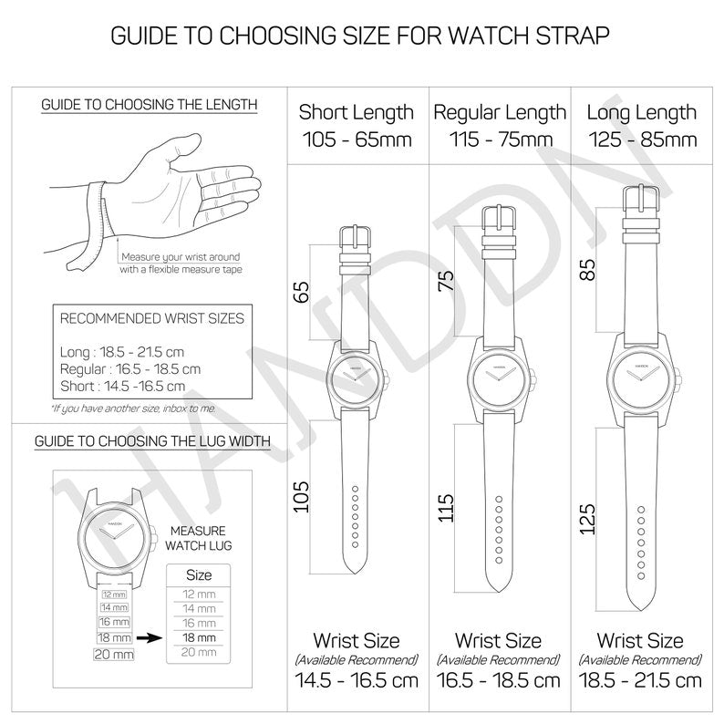 Black Epsom Leather Watch Strap, Black Epsom Leather Handmade Watch Strap, Epsom Strap Watch 16mm 18mm 19mm 20mm 21mm