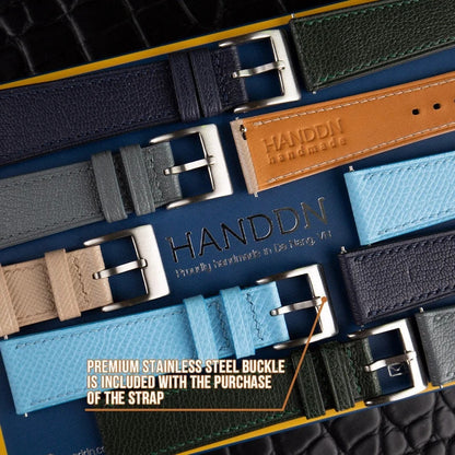 Tricolor Yellow Epsom Leather Watch Strap ,Tricolor Yellow Epsom Handmade Watch Strap, Epsom Strap Watch 16mm 18mm 19mm 20mm 21mm