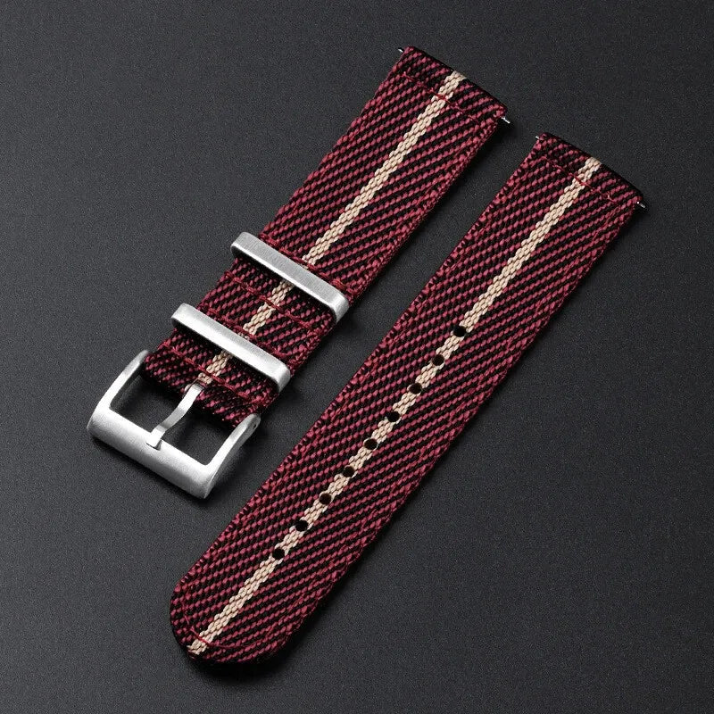 High-quality Nylon Braided Watch Band Strap Mens Quick Release