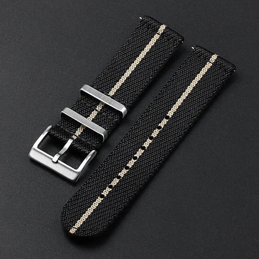 High-quality Nylon Braided Watch Band Strap Mens Quick Release