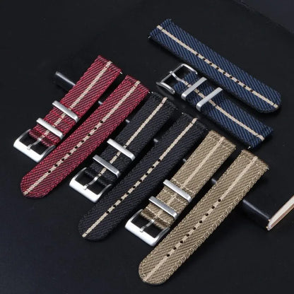 High-quality Nylon Braided Watch Band Strap Mens Quick Release