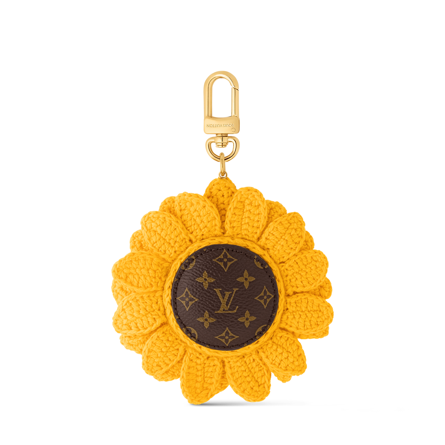 Sunflower Crochet Bag Charm