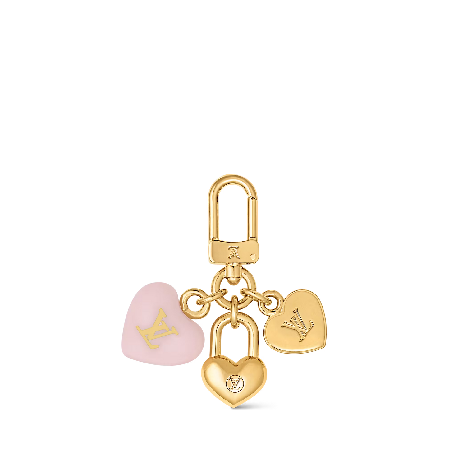 Micro Charms LV Heart Key Holder