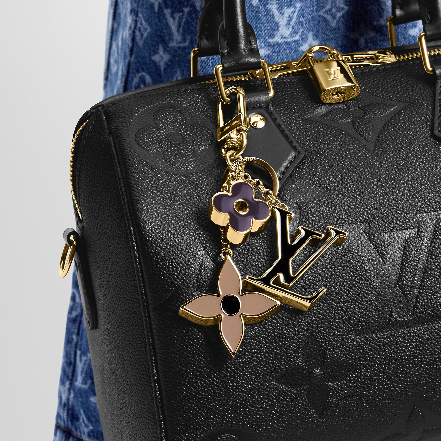 Fleur de Monogram Bag Charm