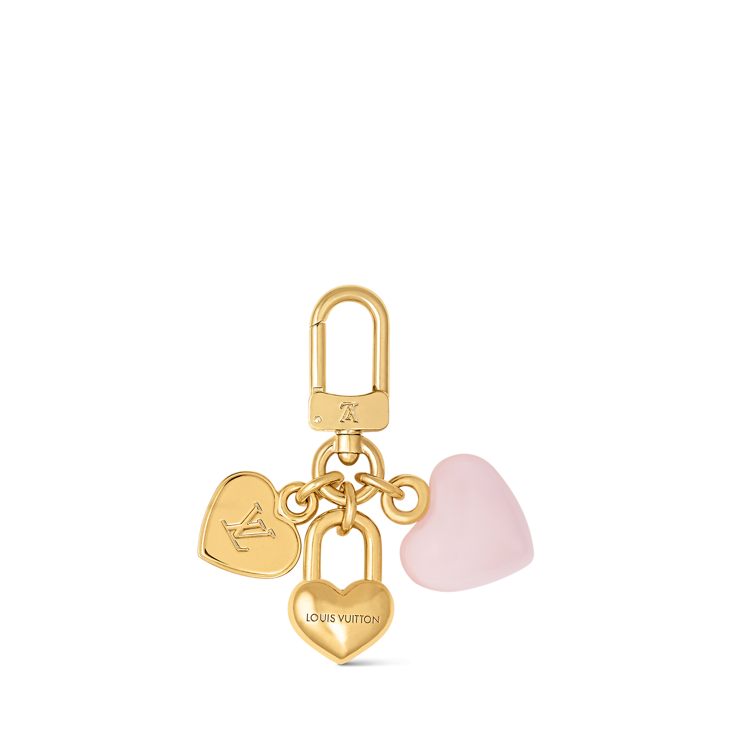 Micro Charms LV Heart Key Holder