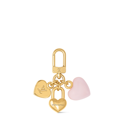 Micro Charms LV Heart Key Holder