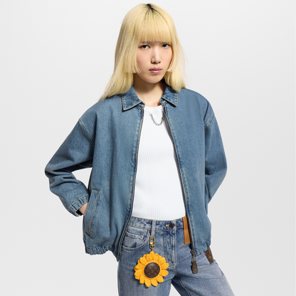 Sunflower Crochet Bag Charm