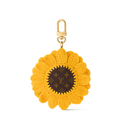 Sunflower Crochet Bag Charm