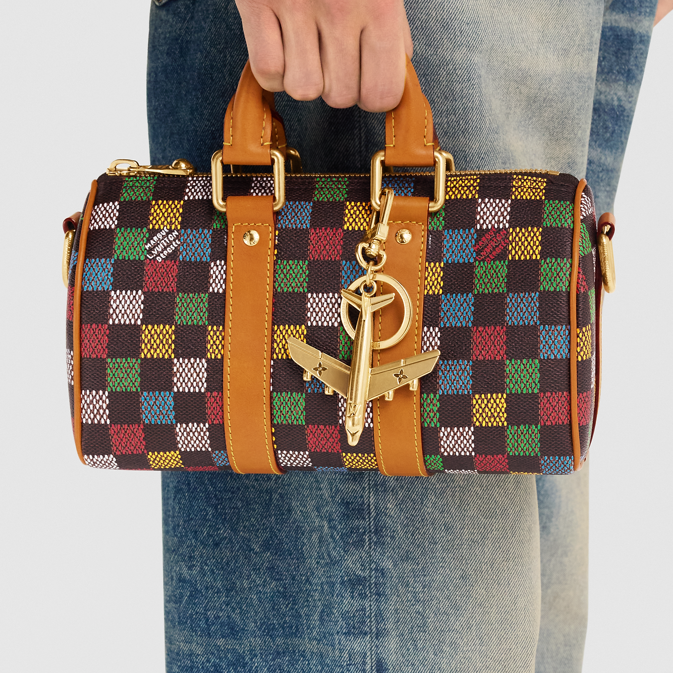 LV Plane Key Holder and Bag Charm