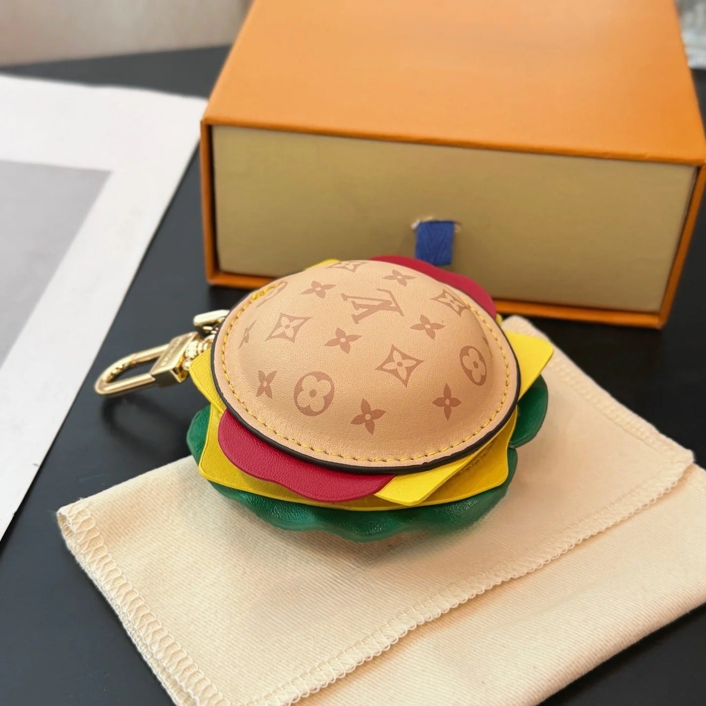 Hamburger Bag Charm