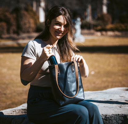 Leather Everyday Tote - Black