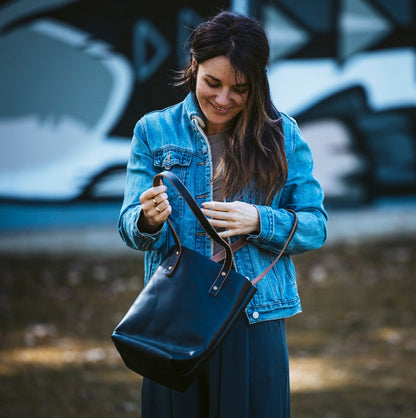 Leather Everyday Tote - Black