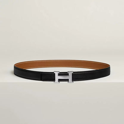 Mini H belt buckle & Reversible leather strap 24 mm