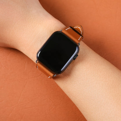 Handcrafted BA09.50 Genuine Leather Strap for Apple Watch and Traditional Watches