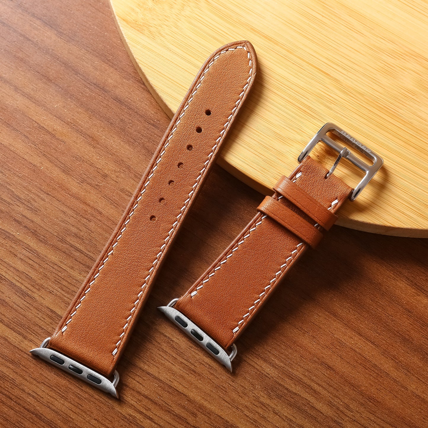 Handcrafted BA09.50 Genuine Leather Strap for Apple Watch and Traditional Watches