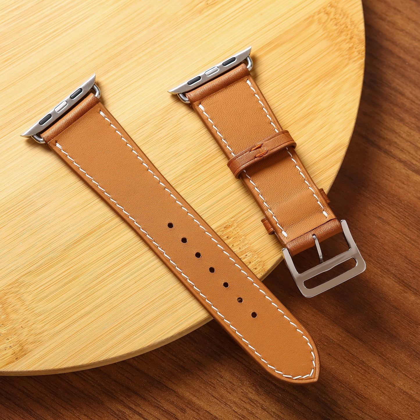 Handcrafted BA09.50 Genuine Leather Strap for Apple Watch and Traditional Watches