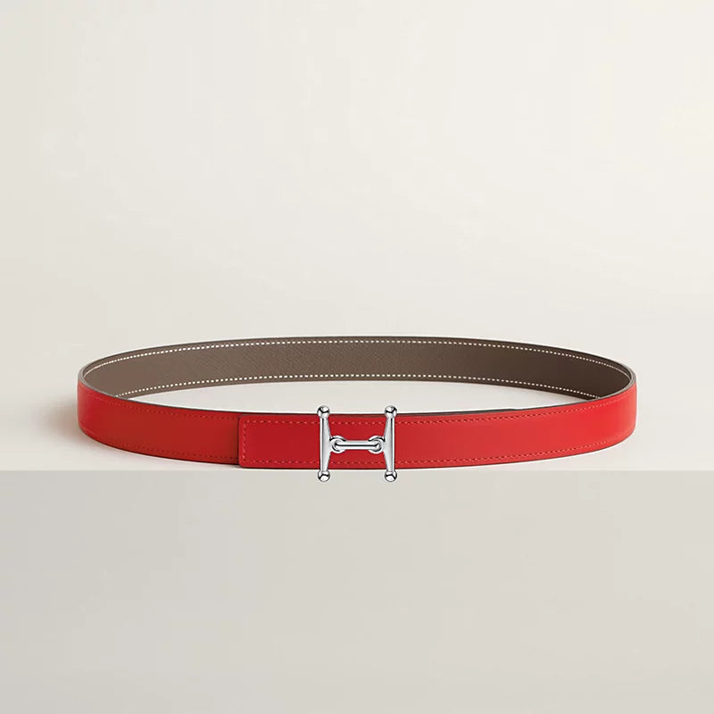 Mors H belt buckle & Reversible leather strap 24 mm