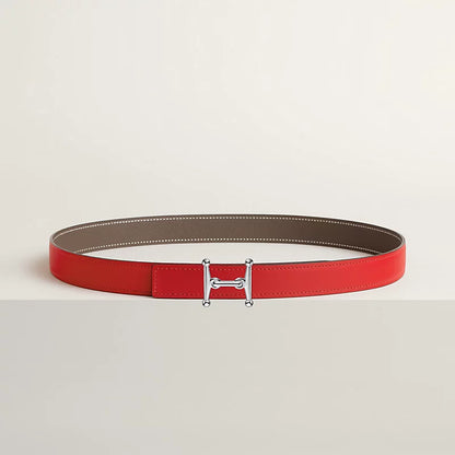 Mors H belt buckle & Reversible leather strap 24 mm