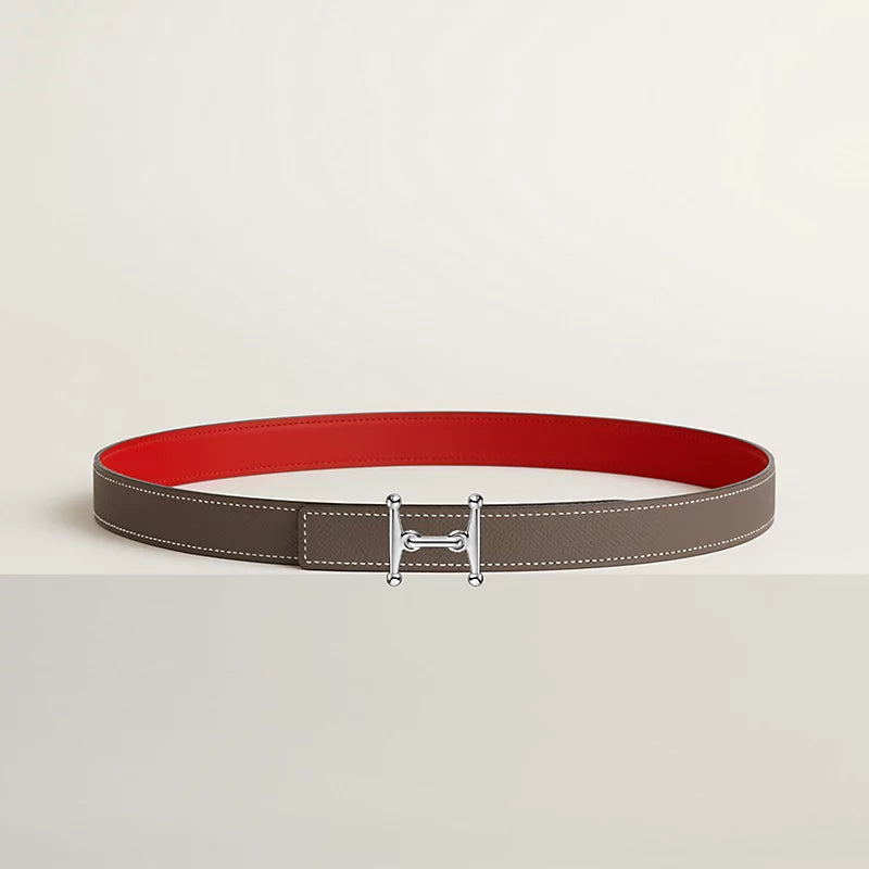 Mors H belt buckle & Reversible leather strap 24 mm
