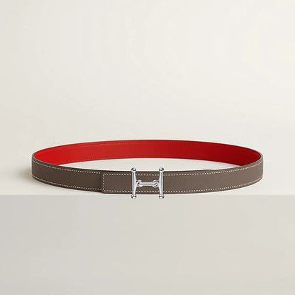 Mors H belt buckle & Reversible leather strap 24 mm