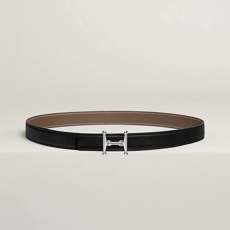 Mors H belt buckle & Reversible leather strap 24 mm