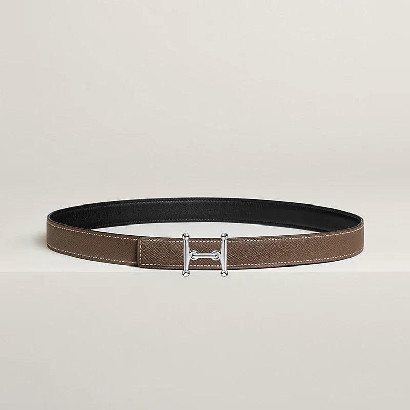 Mors H belt buckle & Reversible leather strap 24 mm