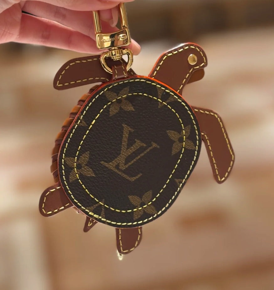 LV Turtle Pouch Bag Charm