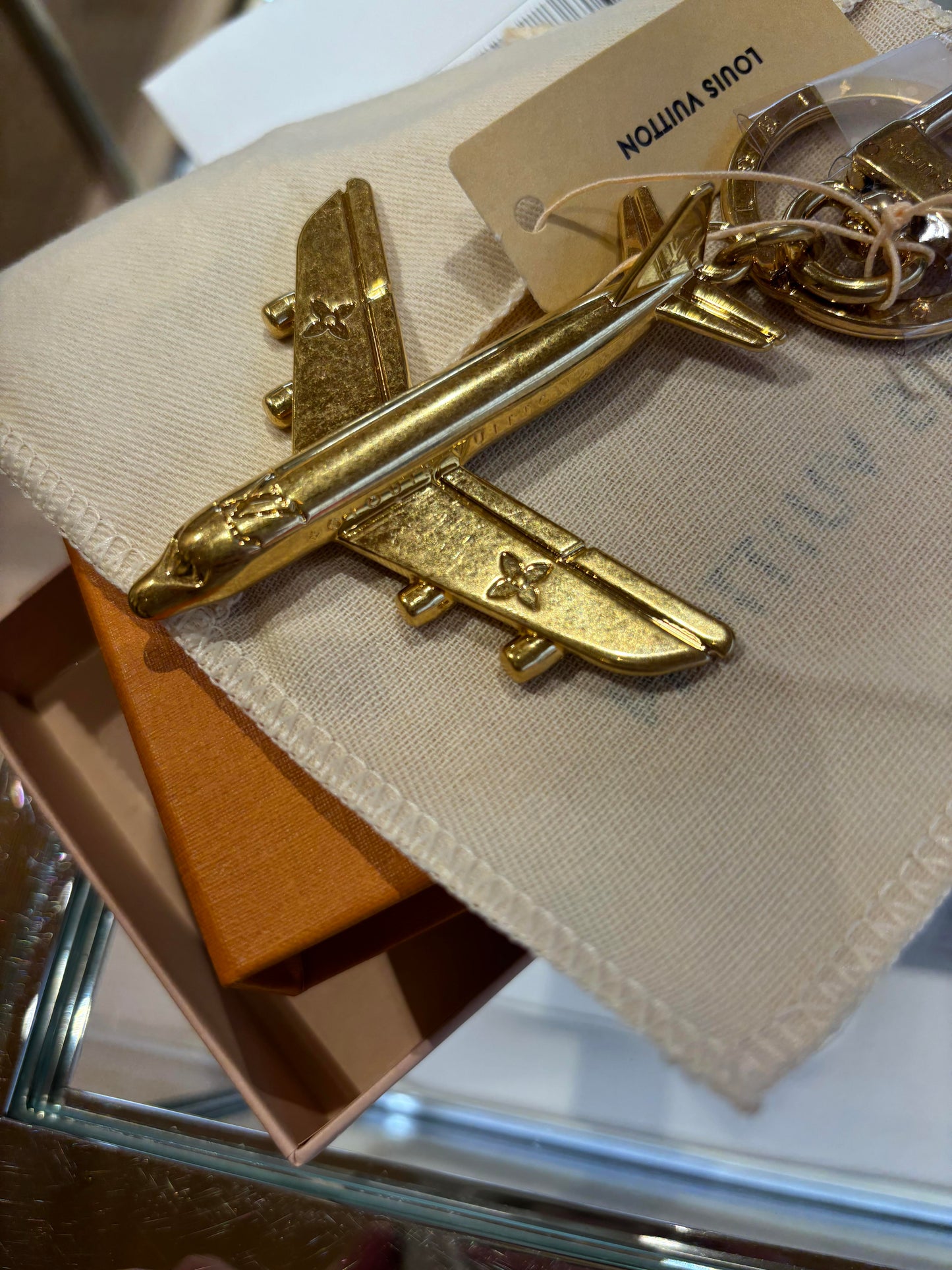LV Plane Key Holder and Bag Charm