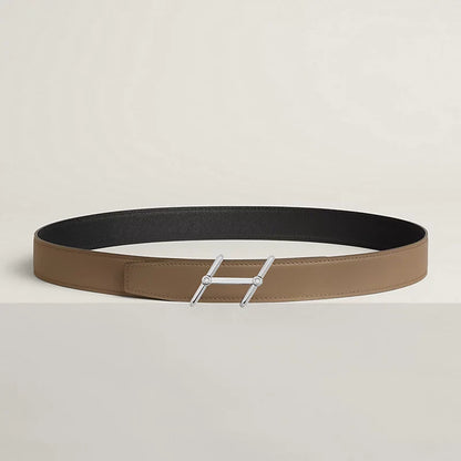 Swing belt buckle & Reversible leather strap 32 mm