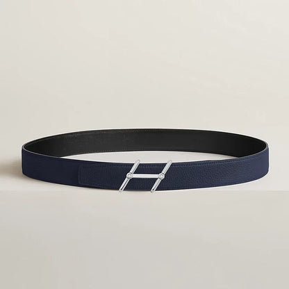 Swing belt buckle & Reversible leather strap 32 mm