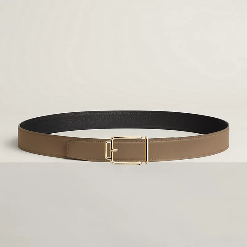 Volte-face reversible belt buckle & Reversible leather strap 32 mm