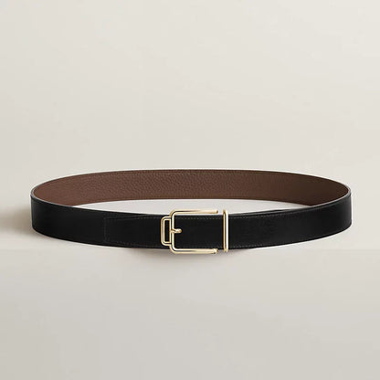 Volte-face reversible belt buckle & Reversible leather strap 32 mm