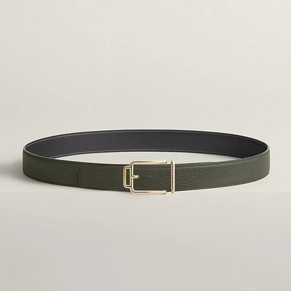 Volte-face reversible belt buckle & Reversible leather strap 32 mm