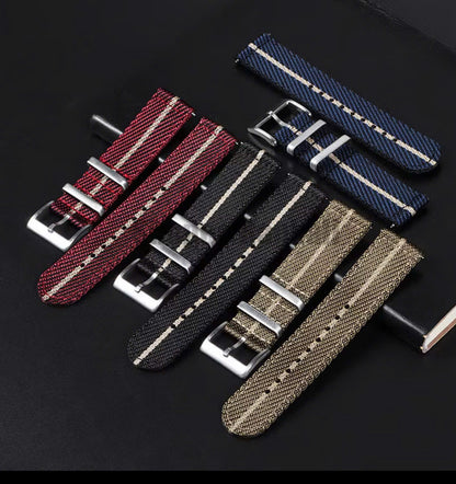 High-quality Nylon Braided Watch Band Strap Mens Quick Release