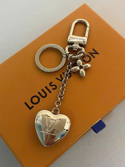 Satin Heart Bag Charm And Key Holder